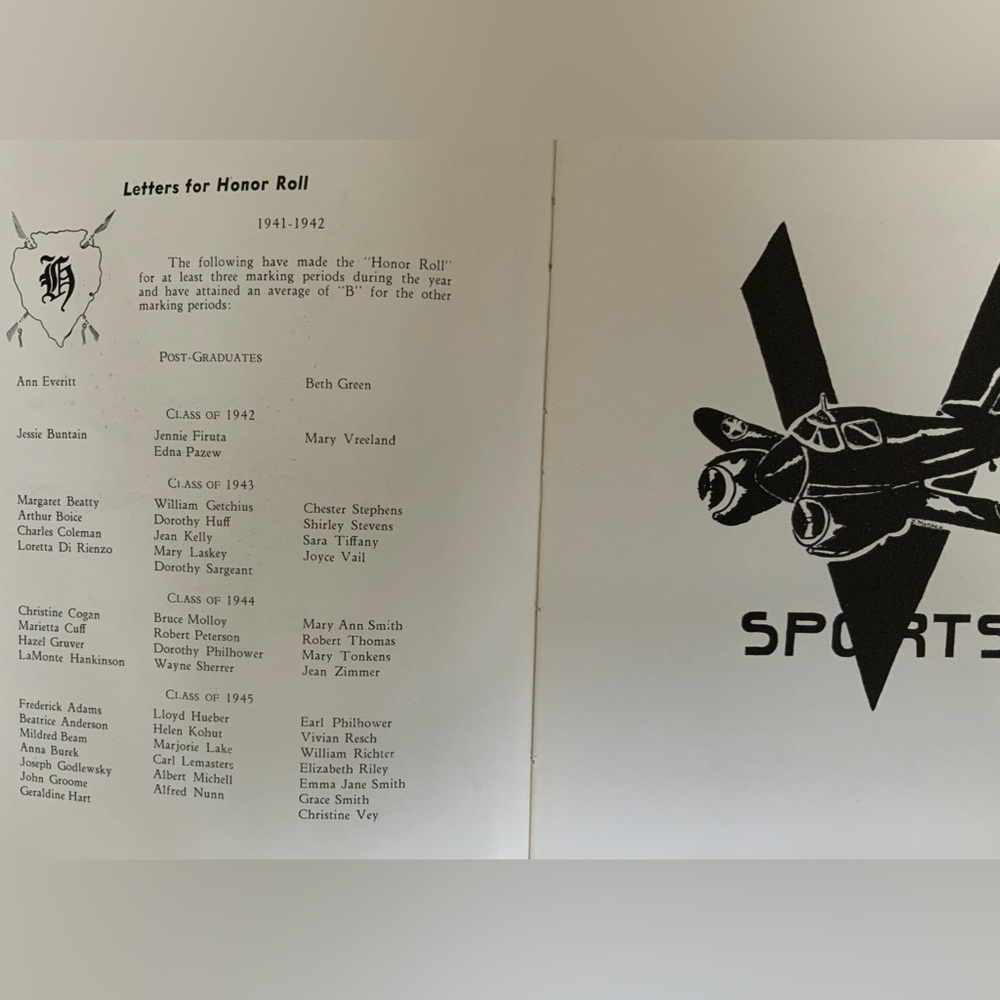 WW II era,  HACKETTSTOWN NJ HIGH SCHOOL YEAR BOOKS - Picture 9 of 16